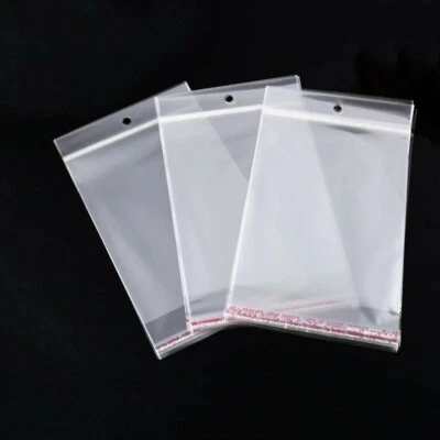 100 bustine sacchetto adesive trasparenti 18 x 12 cm creazioni bigiotteria regal - Immagine 1 di 2