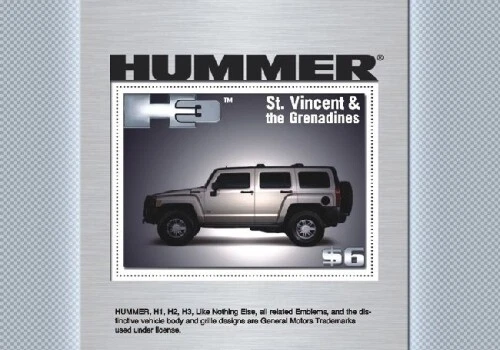 St. Vincent 2007 - SC# 3606 Hummer H3, Car, Automobile - Souvenir Sheet - MNH - Image 1 of 1