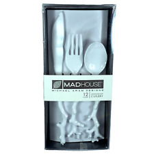 Michael Aram MADHOUSE Cutlery White Coral Reef Twig Branch Spoon Fork Knife 12pc