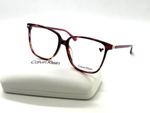 NEW Calvin Klein WOMEN'S CK 22543 809 HAVANA/PINK OPTICAL Eyeglasses 56-15-140MM - Picture 1 of 4