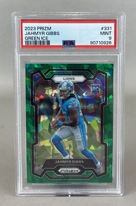 2023 Panini Prizm JAHMYR GIBBS Green Cracked Ice Rookie, PSA 9 - Bild 1 von 2