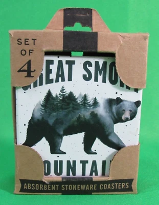 Набор из 4 абсорбирующих керамических подставок Great Smoky Mountains - Изображение 1 из 4