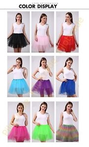 NEW Girls/Adult Tulle Party Ballet Mini Short Women Tutu Skirts Size  XS-XXXL