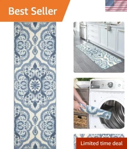 Durable Geometric Medallion Runner Rug - Stylish, Stain-Resistant, Indoor Only - Picture 1 of 9