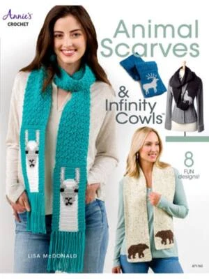 ANNIES CROCHET ANIMAL SCARVES 8 FUN DESIGNS - Image 1 of 3
