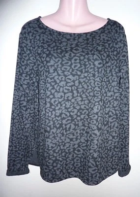 Pulôver/suéter/sweatshirt nova com etiquetas H&M preto e cinza estampa de leopardo GG - Imagem 1 de 4