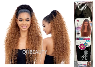 OBSESSION SYNTHETIC DRAWSTRING CURLY LONG HAIR PONYTAIL - BLOOM GIRL 30 INCH - Image 1 of 4