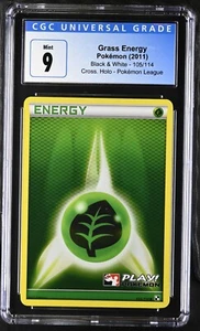 CGC-9 MINT Erba Energia HOLO 105/114 Lega Pokemon Bianco e Nero - Foto 1 di 2