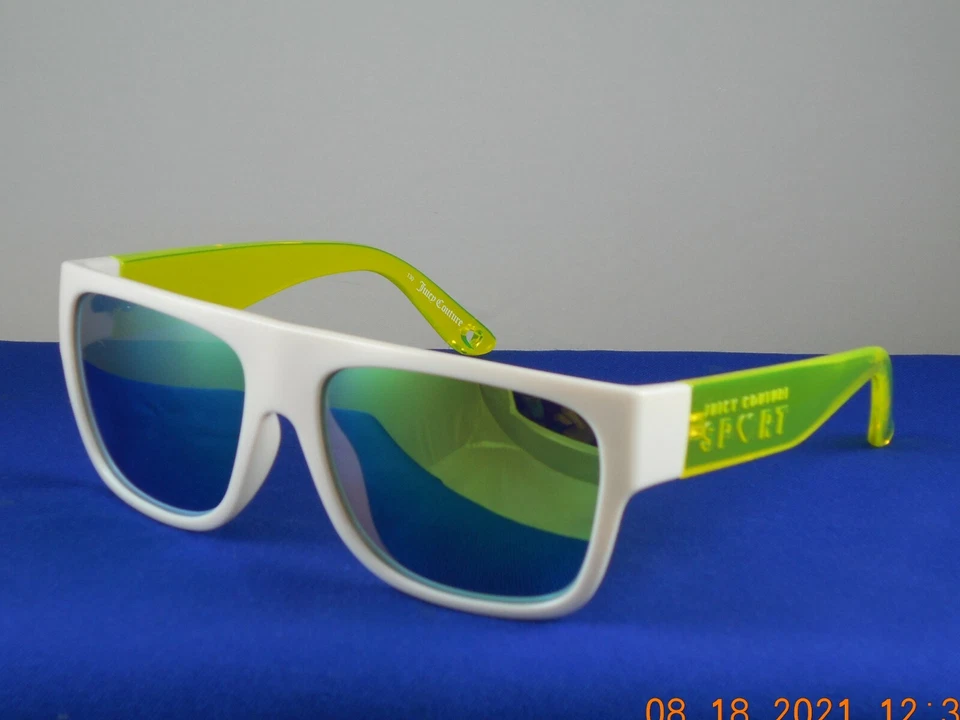 Gafas de sol deportivas Juicy Couture blancas transparentes amarillas JU 202/S 0JZL $98 Foto 1 de 4