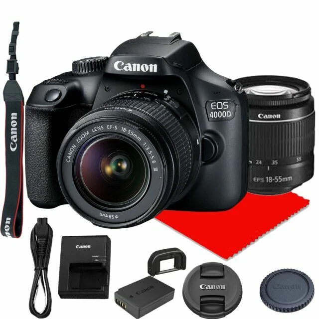 Canon EOS 4000D Digital SLR Camera - ( Kit with EF-S 18-55mm f/3.5-5.6 DC III Lens)
