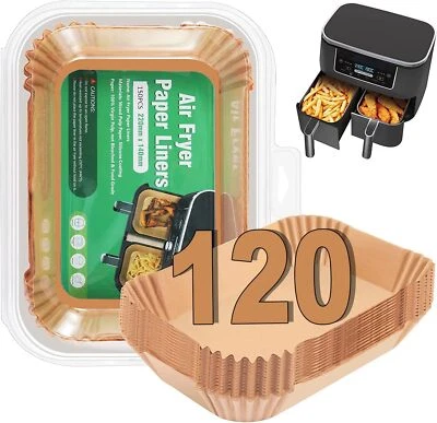 Lot de 120 feuilles de papier sulfurisé pour friteuse à air chaud Ninja AF300... Foto 1 de 4