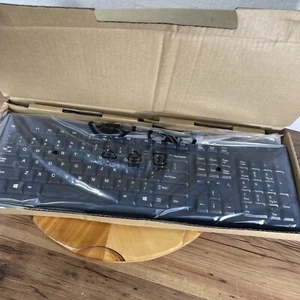 Chicony Black Wired Keyboard KU-1516 Open Box Tote33 - Picture 1 of 5