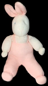 Maglione bianco peluche Eden maglia coniglietto coniglio maglione rosa Lovey Pasqua bambino 10" vintage - Foto 1 di 11