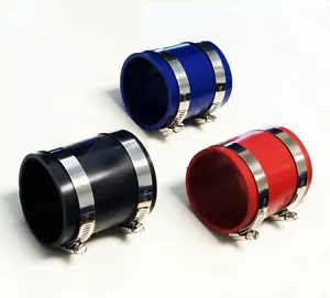 2.5" 2.75" 3" intercooler Air Intake Rubber coupler with clamps - Foto 1 di 7