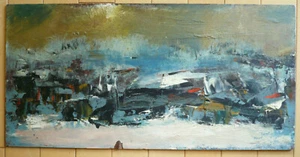 ROGER HOLT LISTED ARIZONA AZ VINTAGE MODERNIST EXPRESSIONIST OIL PAINTING MODERN - Picture 1 of 11