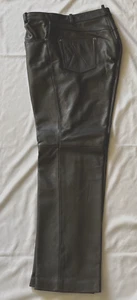 Wilsons Black Leather Sectioned Motorcycle Riding Pants Mens 34" W / 30.5" Ins - Picture 1 of 6