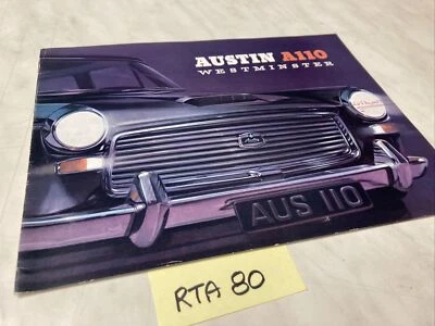 Austin A110 Westminster Catalogo Prospetto Opuscolo Pubblicità Auto Vintage - Immagine 1 di 4