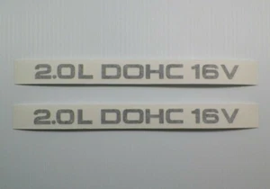 Par de calcomanías de designación de motor 2,0 L DOHC 16V - Imagen 1 de 2