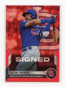 2022 Topps Now #OS-46 Willson Contreras Red Parallel 02/10 St. Louis Cardinals
