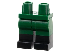 Lego dunkelgrün doppelt geformte Beine mit schwarzen Stiefeln brandneu Original Karotte CMF - Bild 1 von 1
