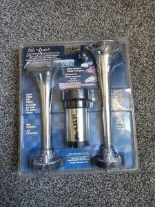 WOLO XTREME AIRSPLITTER Power Airhorn metal chrome plated Trumpets NEW & SEALED! - Picture 1 of 7