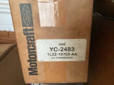 MOTORCRAFT YC-2483 A/C COMPRESSOR 1L2Z-19703-AA NOS - Image 1 of 4