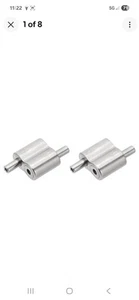 19x20x10mm Wire Rope Clip, 2Pcs Zinc Alloy Clamp for 1- 1.5mm Wire, Chrome - Picture 1 of 4