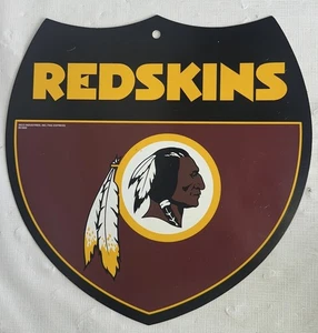 Vintage Washington Redskins Shield Sign Man Cave Garage Bar - Picture 1 of 8