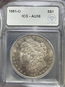 1881 O Morgan Silver Dollar ICG AU-58 IDC Verified - Picture 1 of 2