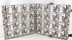 Antique Hen On Nest Basket 16 Metal Hinged Chocolate Candy Mold - Picture 1 of 13