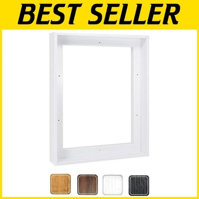 White Canvas Floating Frame 18x24 - Modern Wall Decor - Image 1 of 4