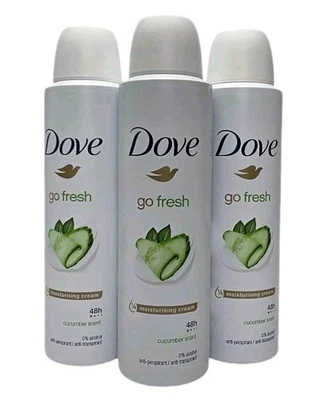 DOVE 除臭喷雾 - 黄瓜香味 (5 盎司 / 150 毫升) 3 件装 免运费 — 第 1/4 张图片
