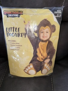 Spooktacular Creations Little Monkey Baby Costume Missing Tail Size 12-18m AD4 - Picture 1 of 2