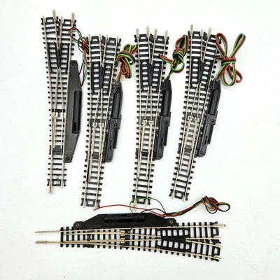 Atlas N Gauge 2703 Right and 2704 Left Turnout Switches Wired Lot of 5 Austria - Image 1 of 4