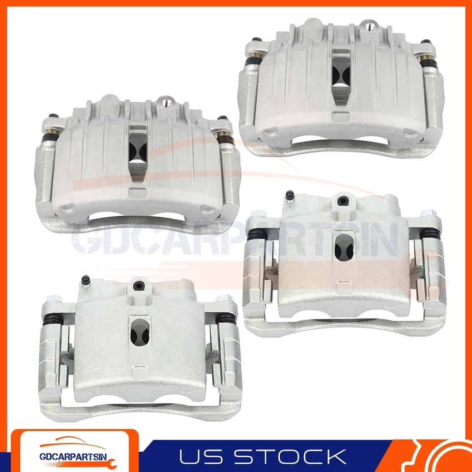2x Pinzas de freno delanteras y 2x traseras para 2001 02 03 04 05 06 GMC Sierra 1500 Foto 1 de 4