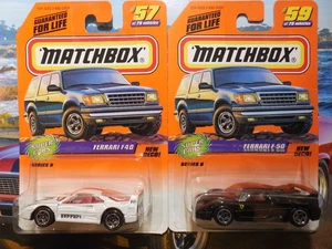 Matchbox LOT 2 Super Cars Ferrari F-50 F40 NEW DECO 59 57 LUXURY IMPORT FREE SHP - Picture 1 of 5