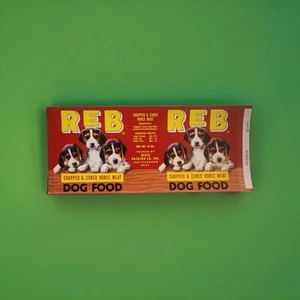 Etiqueta de comida para perros Reb sin circular Dixie Packing Company Hattisburg, Ms Red Label - Imagen 1 de 2