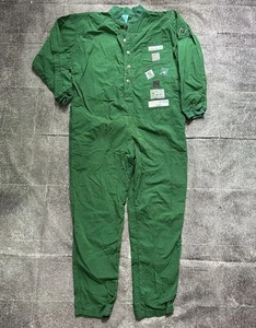 Herren Vintage 80er Naf Naf Paris Waldgrün Einteiler Overall Jumpsuit Gr. L - Bild 1 von 4