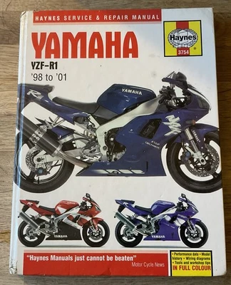 YAMAHA R1 - YZF-R1 -HAYNES WORKSHOP MANUAL 3754-1998-2001 -HARDCOVER  - Image 1 of 4