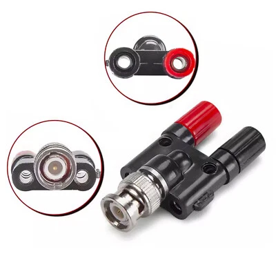 50pcs BNC Male Plug to Dual Twin Banana Female Jack 4mm Binding Post Adapter - Image 1 of 4