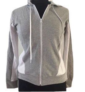 Junior Womens Heathered Gray Energie Hooded Jacket Size Small NWT - Picture 1 of 2