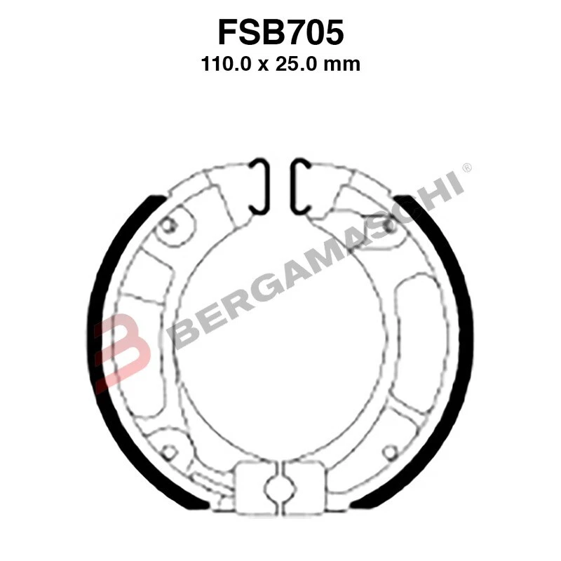 GANASCE FRENO FERODO FSB705A PER HONDA XL 125 K 1976 1977 1978 - Imagem 1 de 1