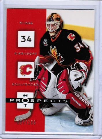 05/06 HOT PROSPECTS HOCKEY RED HOT PARALLEL /100 CARDS (#1-186) U-Pick From List Cover