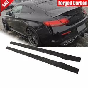 Forged Carbon Side Skirts For Mercedes W205 C205 C300 C43 C63 Coupe Sedan - Picture 1 of 13