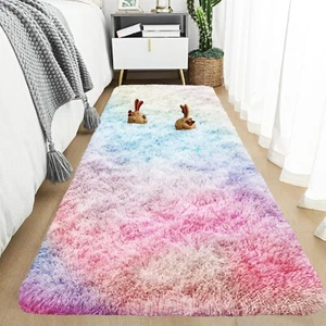 Fluffy Shaggy Rug Non Slip Area Rug Small Large Hallway Runner Indoor Door Mat - Picture 1 of 48