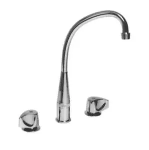 Just Manufacturing JJTR51W Commercial 3-Hole Faucet Double Wristblade Handle - Picture 1 of 3