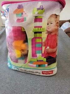 Mega Bloks First Builders Big Building Bag Blocks Toys For Toddlers 80 Pieces - Picture 1 of 4