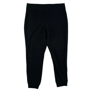 Max Studio Pants Size Medium NWT Black Ribbed Ankle Casual - Picture 1 of 5