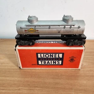COCHE CISTERNA LIONEL 6465 PLATA SUNOCO DOS CÚPULAS ¡EN CAJA ORIGINAL! - Imagen 1 de 8