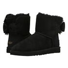 New Ugg Uggs Australia Naveah Genuine Shearling Bow Boots Suede Boots Black 6 37